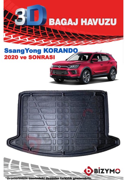 Ssangyong Korando 2020+ 3D Bagaj Havuzu
