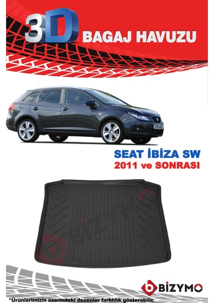 Seat Ibiza Sw 2011 Ve Sonrası3D Bagaj Havuzu