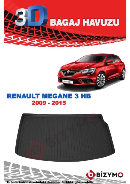 Renault Megane 3 Coupe 2009-2015 3D Bagaj Havuzu