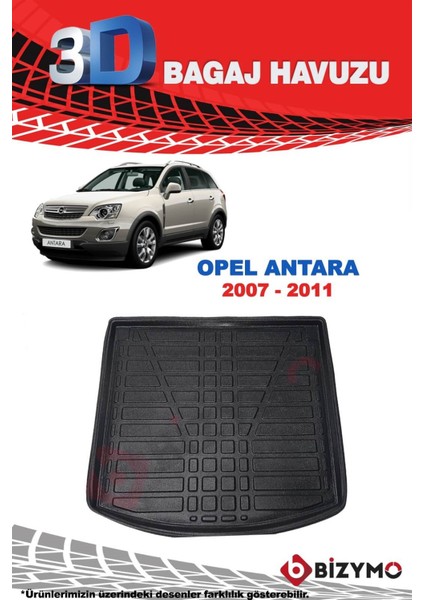 Opel Antara 2007-2011 3D Bagaj Havuzu