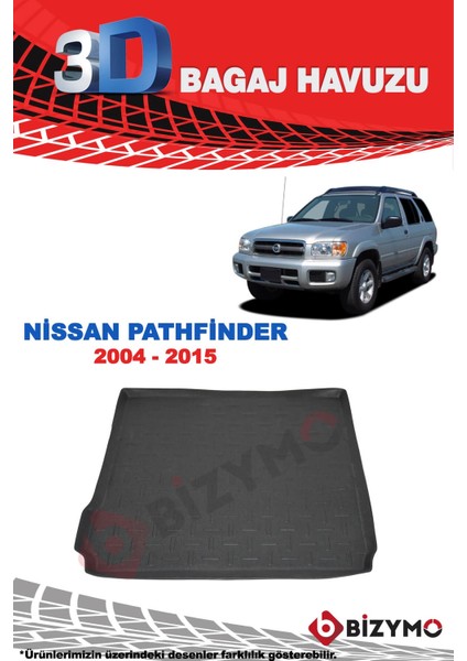 Nissan Pathfinder 2004-2015 3D Bagaj Havuzu fiyatları