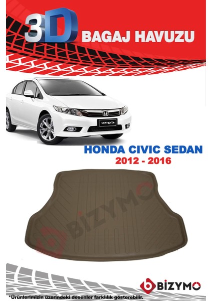 Honda Civic Sedan 2012-2016 3D Bej Bagaj Havuzu fiyatları
