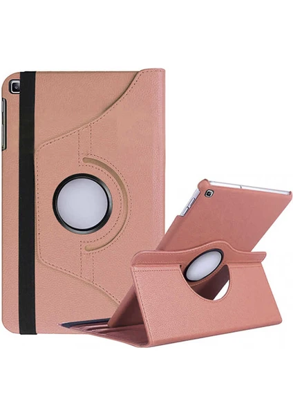 Case 4U Samsung Galaxy Tab A7 10.4 T500 (2020) Dönebilen Standlı Kılıf Rose Gold