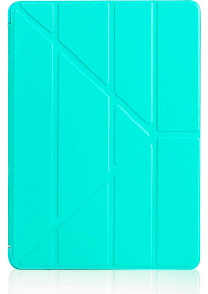 Apple iPad 10.2 (8.Nesil) Kılıf Tri Folding Standlı Kılıf Turkuaz