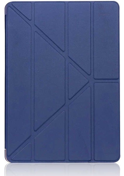 Apple iPad 10.2 (8.Nesil) Kılıf Tri Folding Standlı Kılıf Lacivert