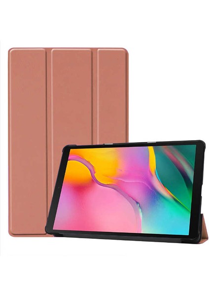 Samsung Galaxy Tab A 8.0 (2019) T290 Smart Cover Katlanabilir Standlı Tablet Akıllı Kapak Rose Gold