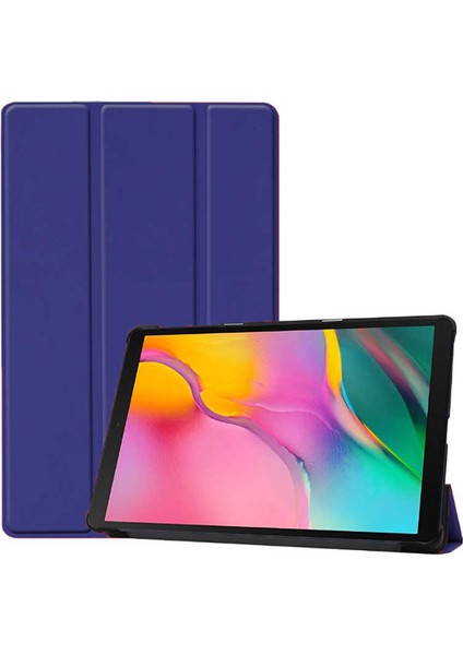 Samsung Galaxy Tab A 8.0 (2019) T290 Smart Cover Katlanabilir Standlı Tablet Akıllı Kapak Lacivert