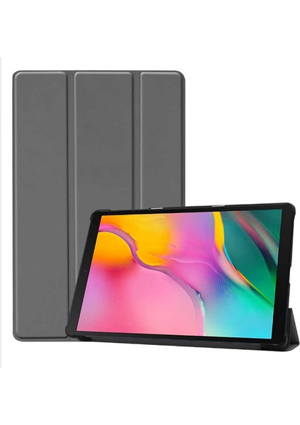 Samsung Galaxy Tab A 8.0 (2019) T290 Smart Cover Katlanabilir Standlı Tablet Akıllı Kapak Gri