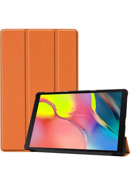 Samsung Galaxy Tab A 8.0 (2019) T290 Smart Cover Katlanabilir Standlı Tablet Akıllı Kapak Turuncu