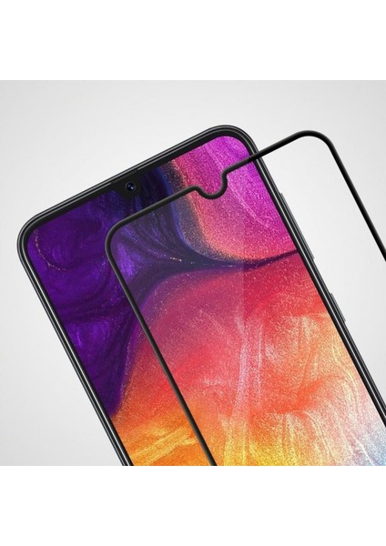 Samsung Galaxy A10 Tam Kaplayan 6d Nano Kırılmaz Cam Ekran Koruyucu Plastik ve Cam Karışımı