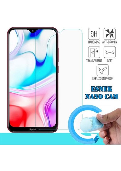 Xiaomi Redmi 8A Zore Nano Micro Temperli Esnek Nano Ekran Koruyucu Plastik ve Cam Karışımı