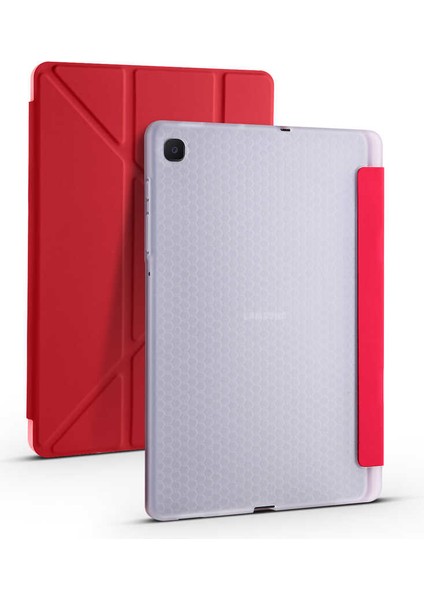 Samsung Galaxy Tab S6 Lite P610 Kılıf Tri Folding Smart With Pen Standlı Kalemlikli Kapaklı Origami Kılıf