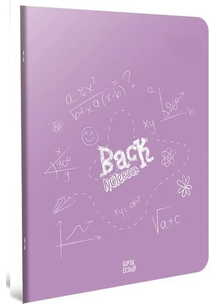 A4 Back Plastik Kapak Dikişli Çizgisiz Defter 60 Yaprak