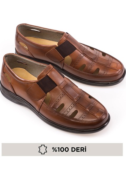 Hakiki Deri Erkek Yazlık Delikli Ayakkabı