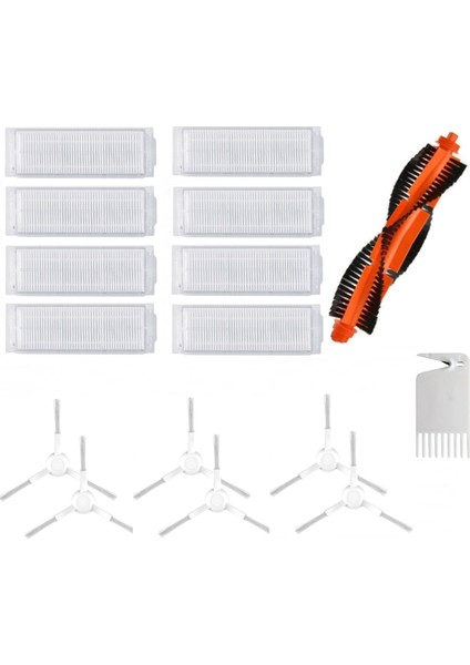 Vacuum Mop P Stytj02ym Uyumlu Beyaz Yan Fırçalı 16 Parça Set