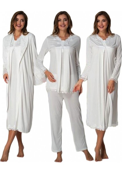 Effort 7036 Ekru Lohusa 4 Parça Set