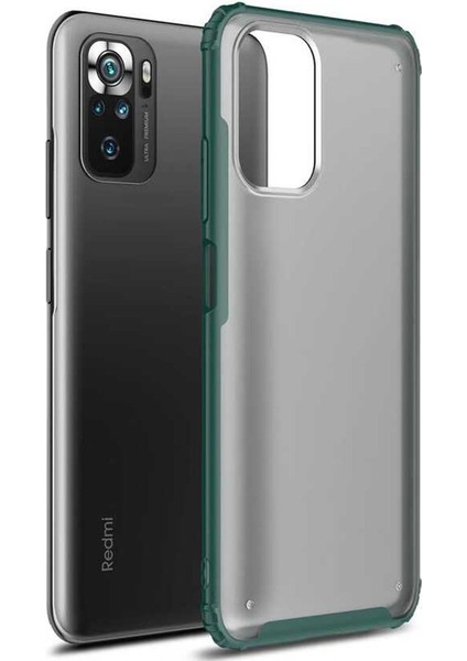 Xiaomi Redmi Note 10 Kılıf Frosted Frame Yeşil
