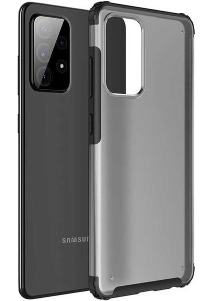 Samsung Galaxy A72 Kılıf Frosted Frame Siyah