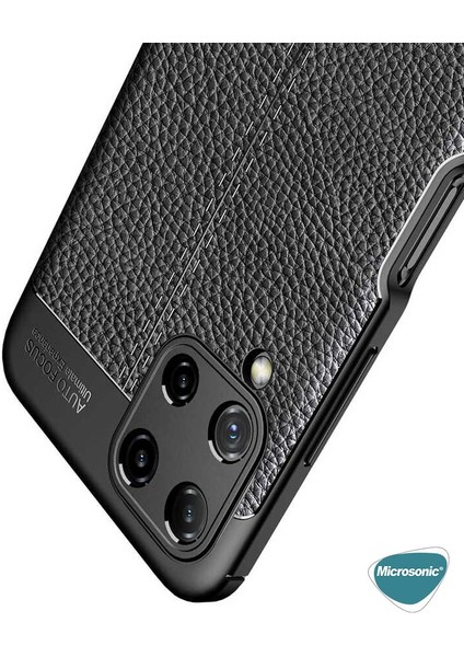 Samsung Galaxy A22 4g Kılıf Deri Dokulu Silikon Siyah modelleri