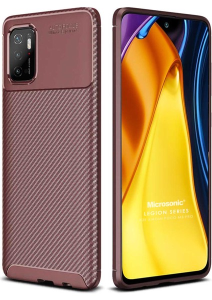 Xiaomi Poco M3 Pro Kılıf Legion Series Kahverengi