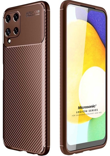 Samsung Galaxy A22 4g Kılıf Legion Series Kahverengi