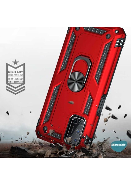 Oppo A92 Kılıf Military Ring Holder Siyah modelleri
