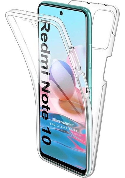 Xiaomi Redmi Note 10 Kılıf 6 Tarafı Tam Full Koruma 360 Clear Soft Şeffaf