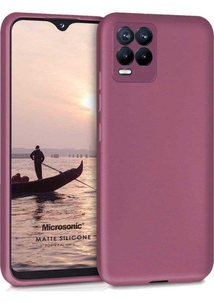 Matte Silicone Realme 8 Kılıf Mor
