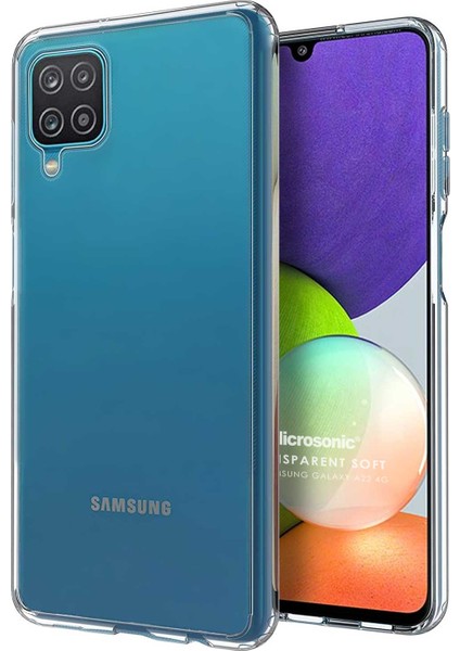 Samsung Galaxy A22 4g Kılıf Transparent Soft Beyaz