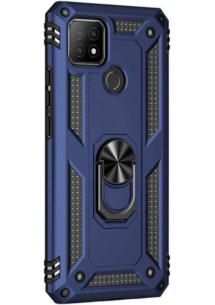 Oppo A15 Kılıf Military Ring Holder Lacivert fiyatları