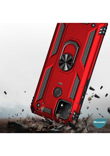 Oppo A15S Kılıf Military Ring Holder Siyah indirimleri