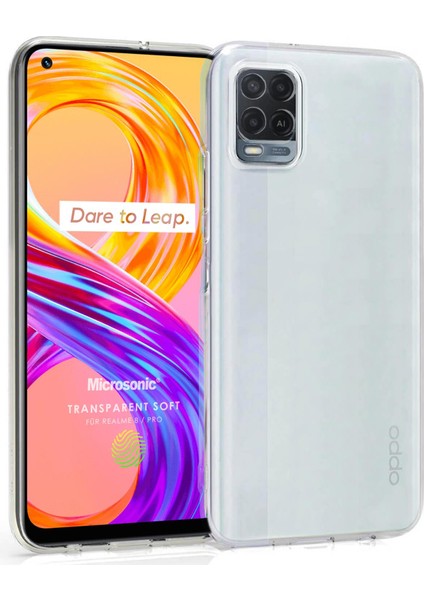 Realme 8 Kılıf Transparent Soft Beyaz