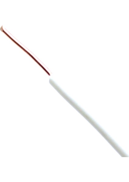 100 Metre Tek Damarlı Montaj Kablosu 24 Awg - Beyaz