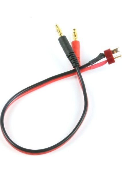 4 mm Banana - Erkek T Plug Dönüştürücü Kablo - 30 Cm, 18 Awg