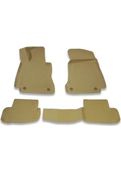 Mercedes C Serisi W205 2014 ve Sonrası 3D Bej Paspas Takımı Bizymo