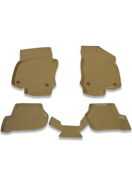 Skoda Rapid Spaceback Hb 2013+ 3D Bej Paspas Takımı Bizymo