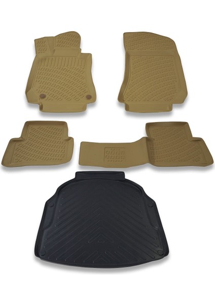 Mercedes E Serisi W212 Sedan Plastik 2010-2015 Bej Paspas ve Bagaj Havuzu Seti