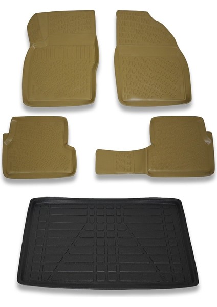 Ford Focus 1 Hb 1998-2005 Bej Paspas ve Bagaj Havuzu Seti