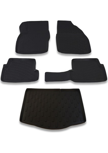 Ford Focus 2 Hb Kalın Stepne 2005-2011 Paspas ve Bagaj Havuzu Seti