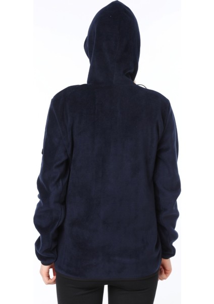 Ghassy Co Kadın Kapşonlu Fermuarlı Polar Sweatshirt modelleri