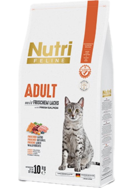 Adult Somon Etli 10KG Nutri Feline Yetişkin Kedi Maması