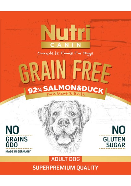Somon&ördek %92 Tahılsız 400GR Adult Nutri Canin Yaş Köpek modelleri
