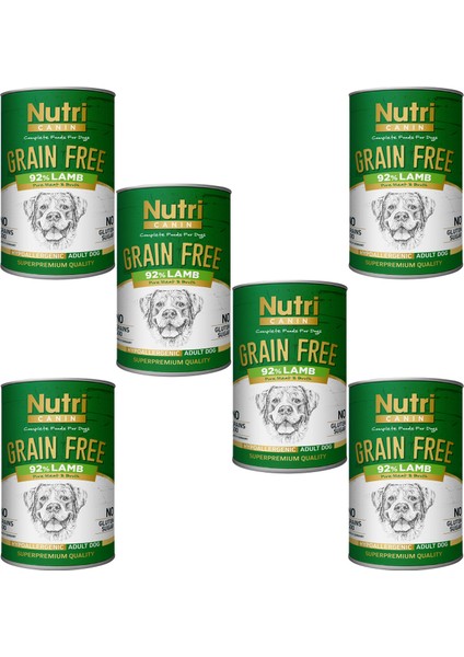 Kuzu Etli %92 Tahılsız 400GR Adult Nutri Canin Yaş Köpek Mam