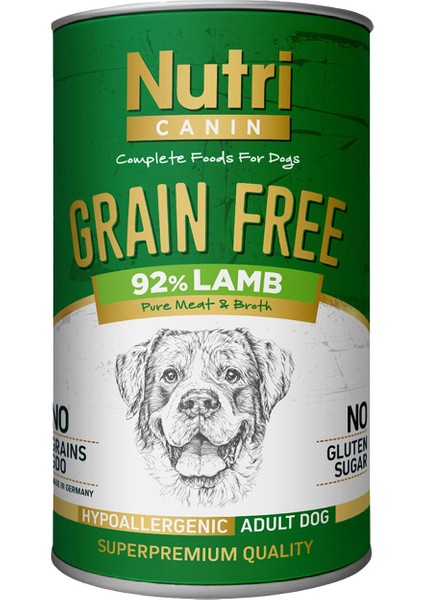 Kuzu Etli %92 Tahılsız 400GR Adult Nutri Canin Yaş Köpek Mam fiyatları