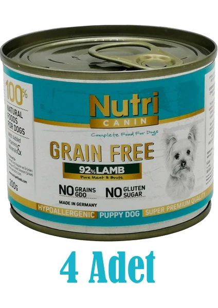 Nutri Canin Kuzu Etli %92 Tahılsız 200GR Puppy Nutri Yaş Köpek Maması 4