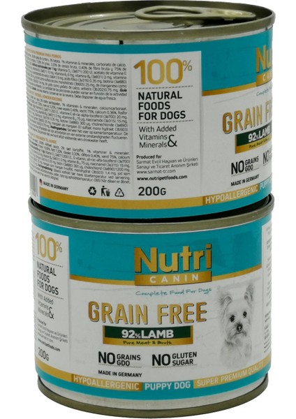 Kuzu Etli %92 Tahılsız 200GR Puppy Nutri Yaş Köpek Maması 4