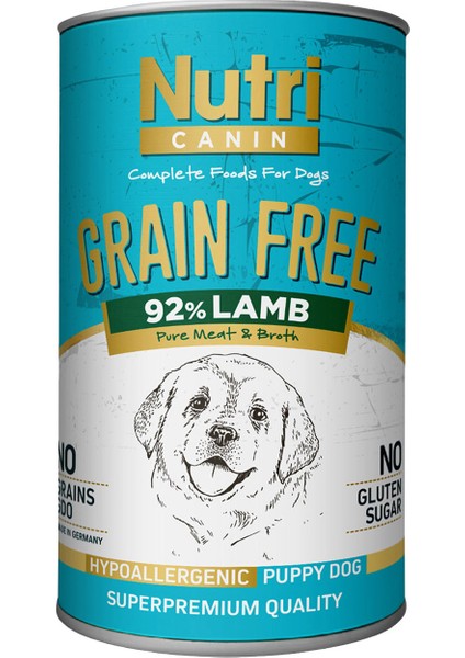 Kuzu Etli %92 Tahılsız 400GR Puppy Nutri Canin Yaş Köpek Mam