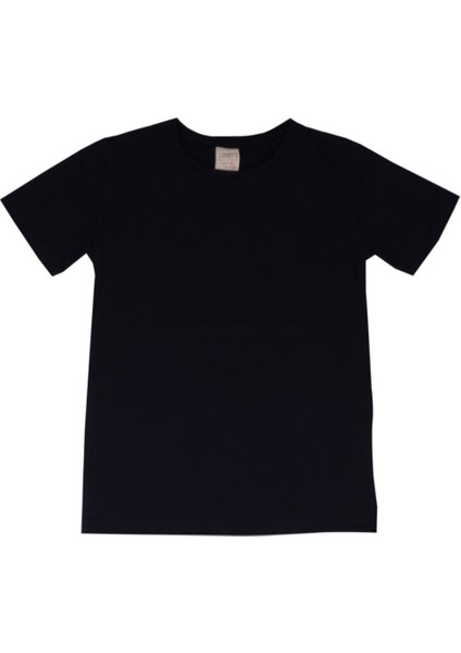Uni Çocuk Bisiklet Yaka Kısa Kol Düz T-Shirt