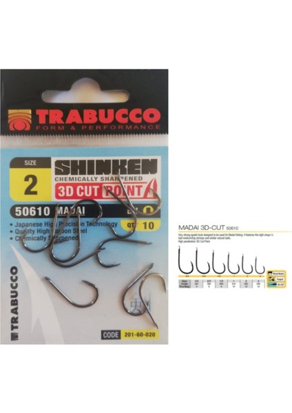 Shinken Hooks Cut Madai Iğne ( 50610 )