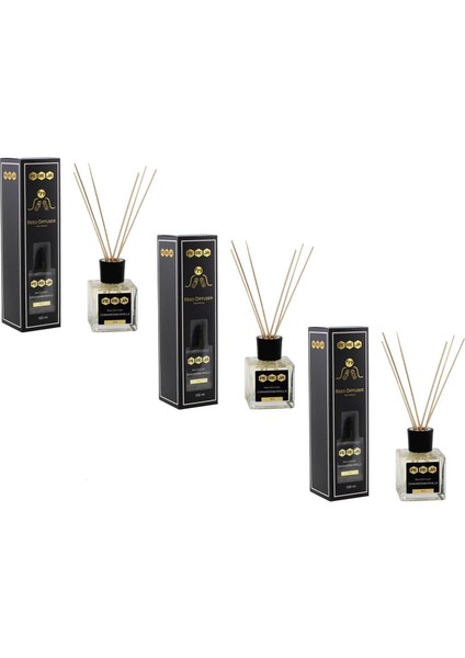 Reed Diffuser Tarçın ve Vanilya Çubuklu Oda Kokusu 100 ml (3 Adet)